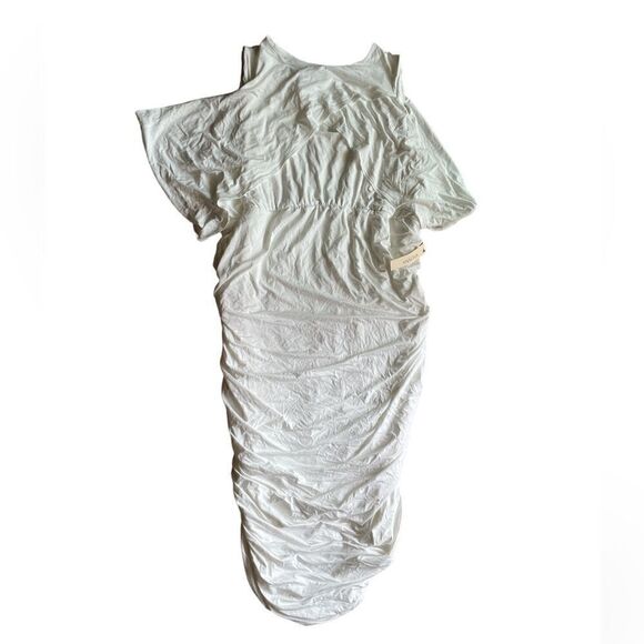 KIYONNA Mellisa Ruched Cold Shoulder Sheath Dress Size 4X - Picture 7 of 11